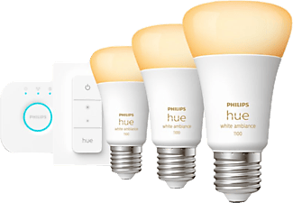 PHILIPS HUE Kezdő izzószett , hideg-meleg fehér , E27, 3 darabos (929002468403)