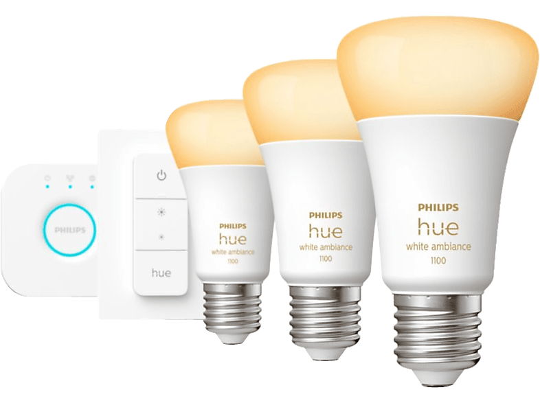 PHILIPS HUE Kezdő izzószett , hideg-meleg fehér E27, 3 darabos (929002468403)