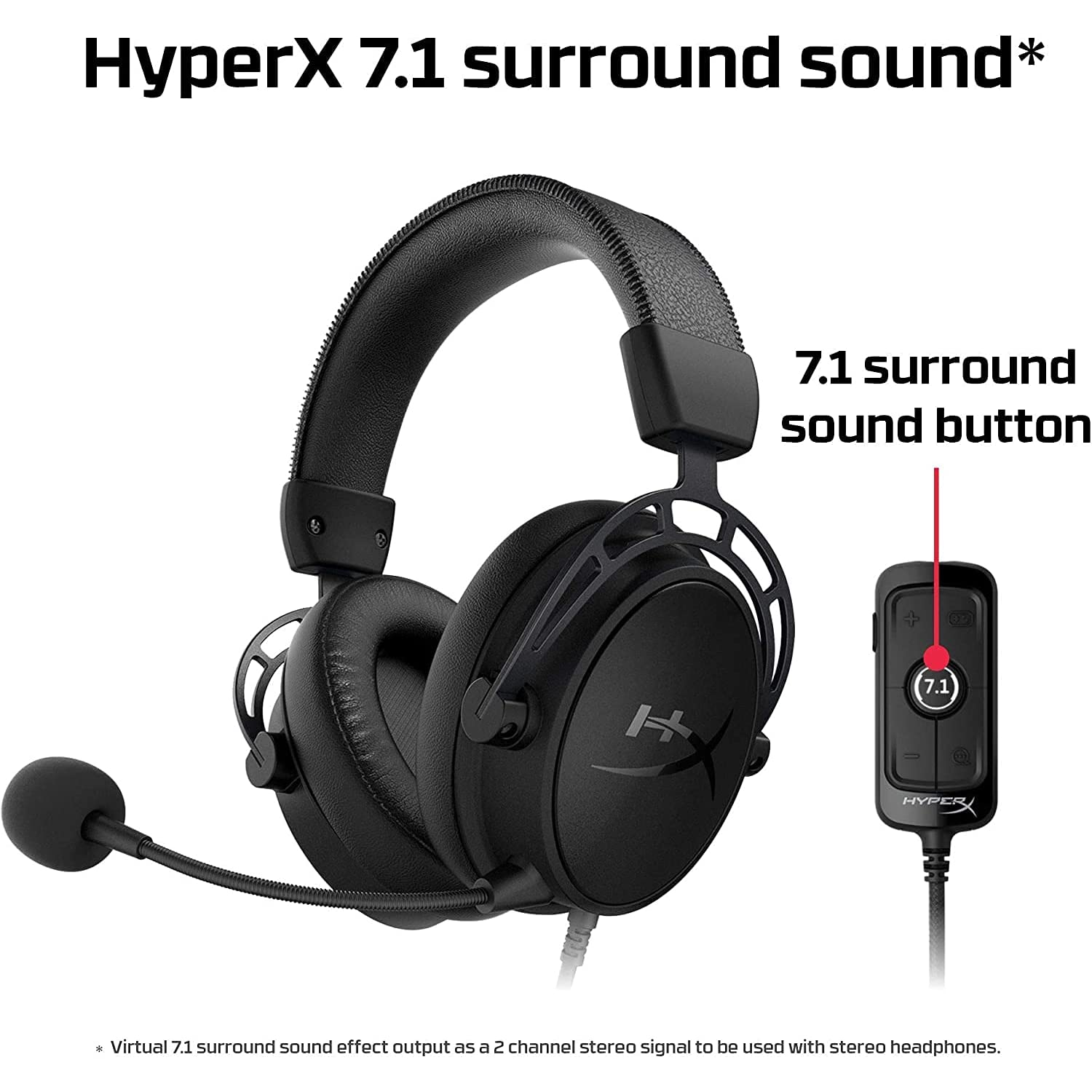 Auriculares gaming - HyperX Cloud Alpha S, De diadema, Con cable, Multiplataforma, Micrófono, Negro y Gris