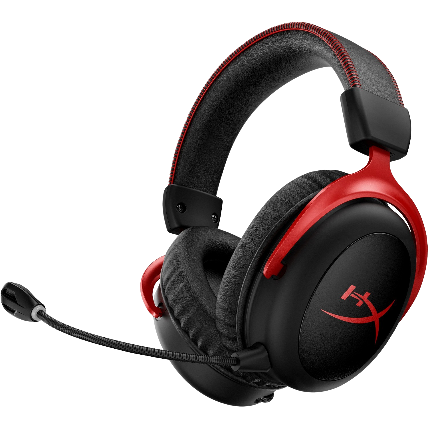 Auriculares gaming - HyperX Cloud II Wireless, De diadema, Inalámbricos, 2.4 Ghz, Micrófono, Negro y Rojo