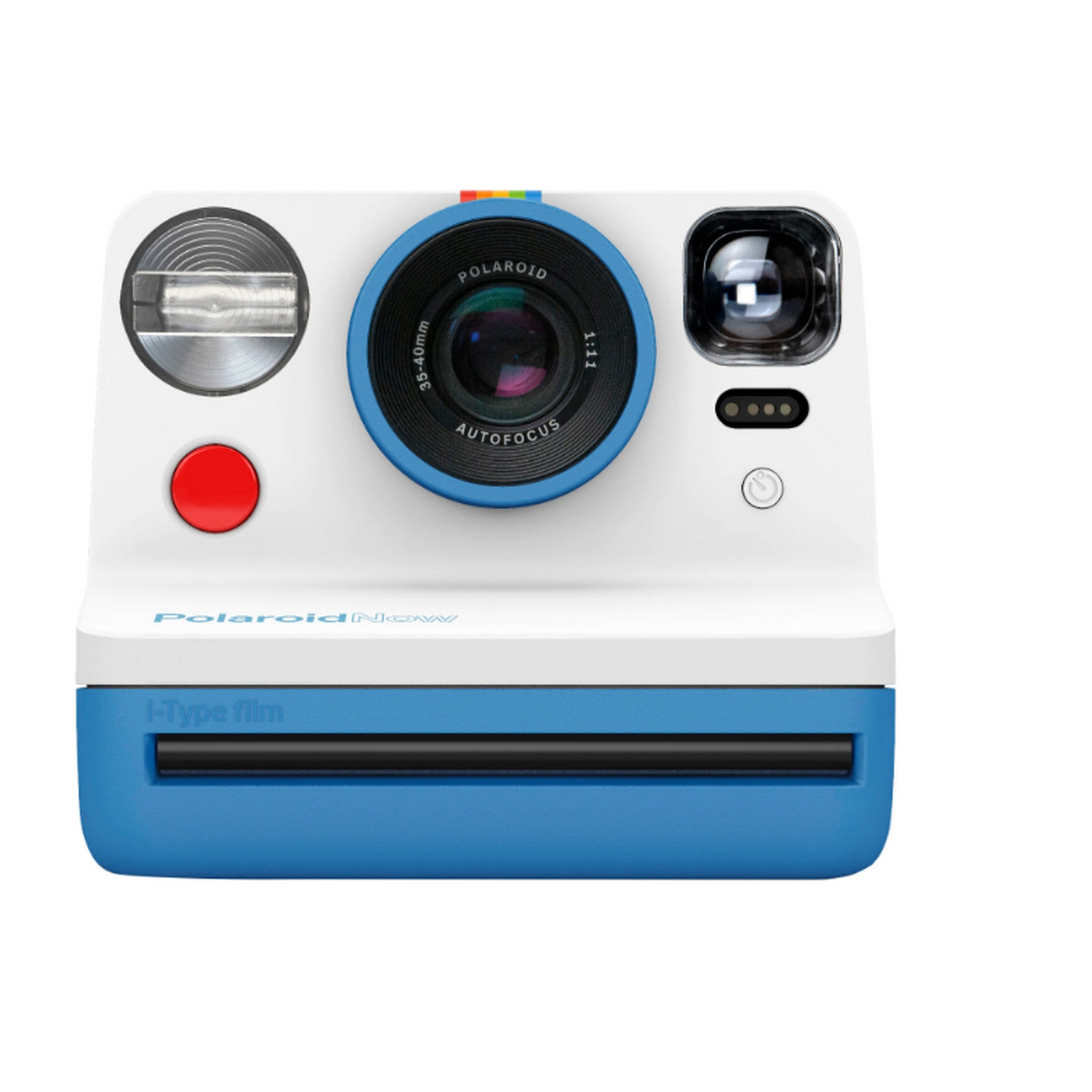 Cámara instantánea - Polaroid Now, Disparador automático, Flash, Carga USB, Cronómetro 9s, Azul