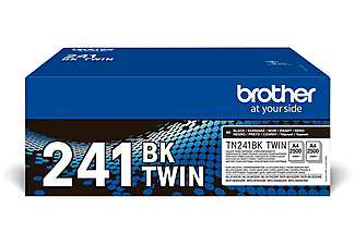 Tóner - Brother TN241BK, Pack de 2, 2.500 Páginas, Negro