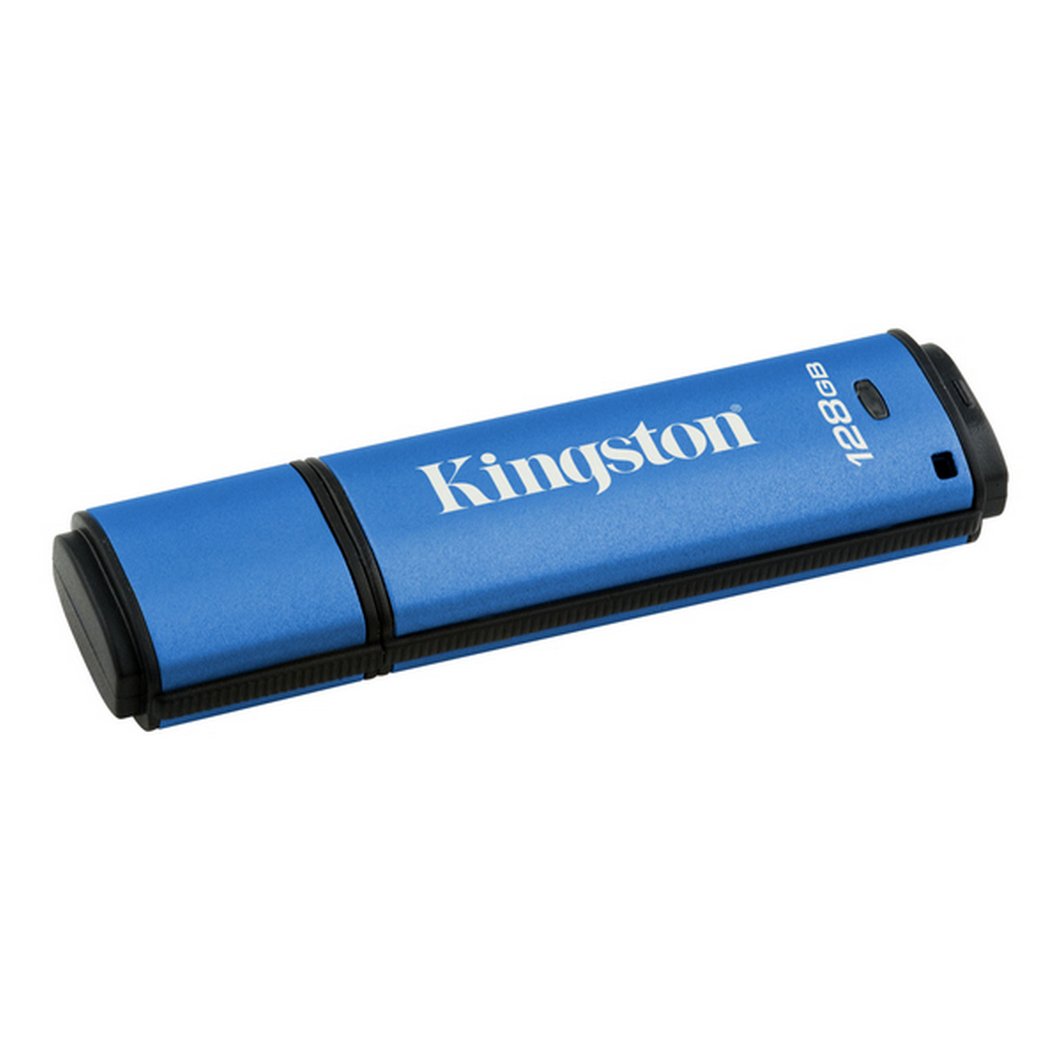 Memoria USB 128 GB - Kingston DataTraveler Vault Privacy 3.0, USB 3.0, Velocidad 30MB/s, Azul