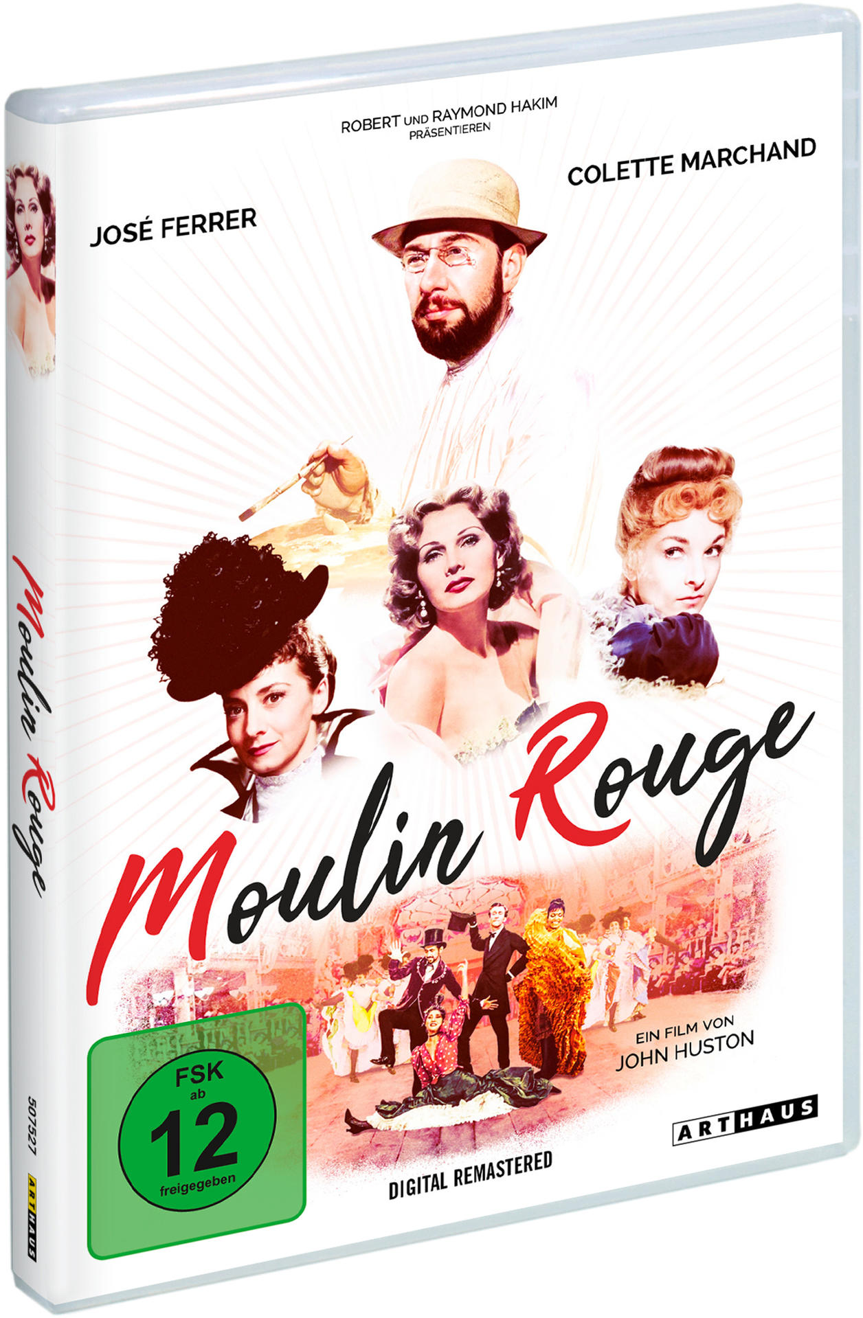 DVD-Hülle des Films 'Moulin Rouge' mit Gesichtern der Schauspieler und grünem Bewertungsbadge.