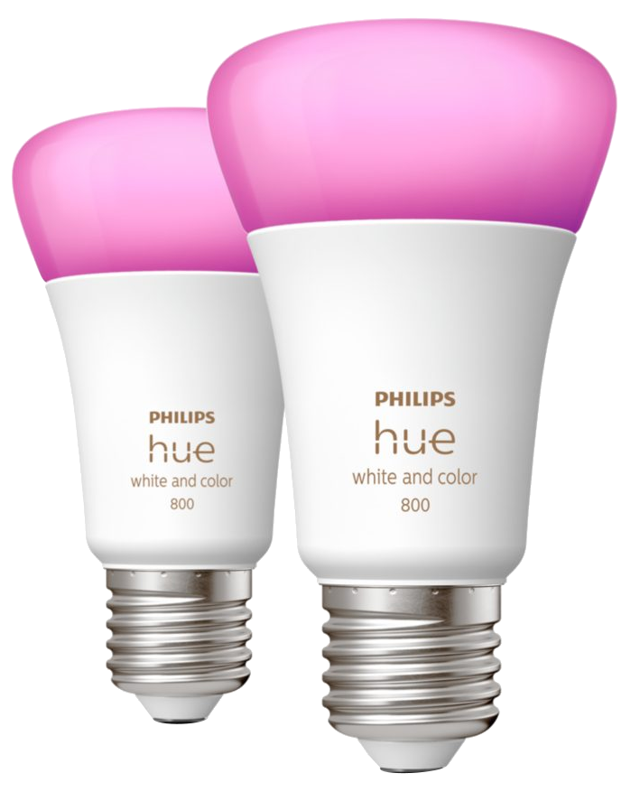 PHILIPS HUE okos izzó E27 , 6,5W RGB 2 darab (929002489602)