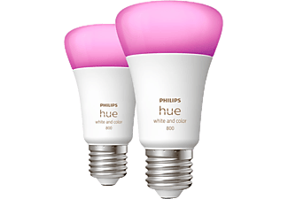 PHILIPS HUE okos izzó E27 , 6,5W , RGB , 2 darab (929002489602)