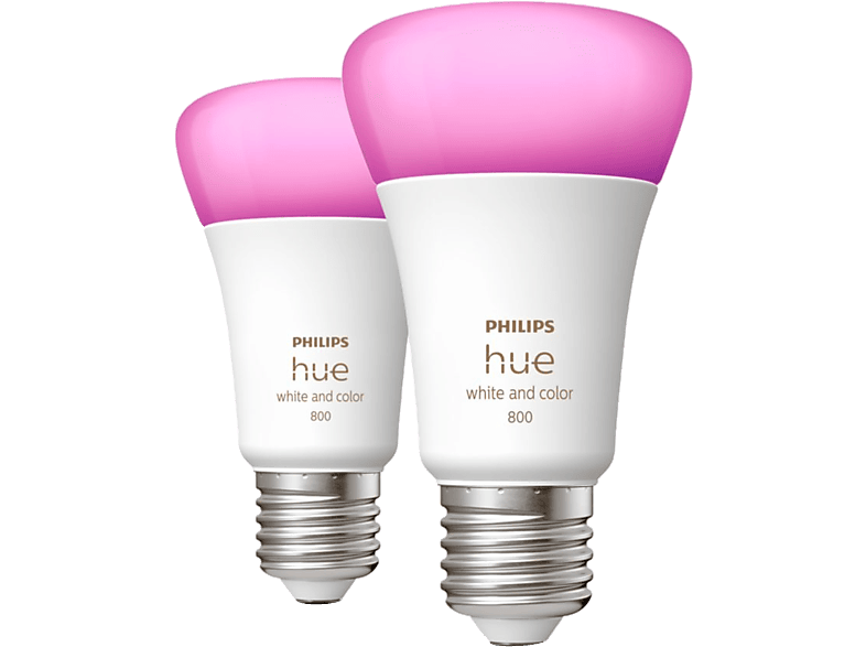 PHILIPS HUE okos izzó E27 , 6,5W RGB 2 darab (929002489602)