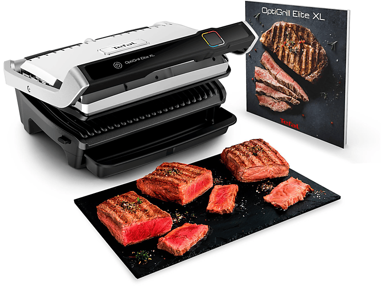 Tefal Optigrill Elite GC750D mit Zubehör Backschale,Waffelplatten