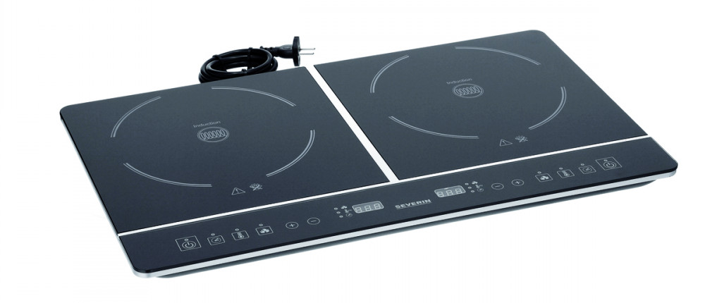 SEVERIN DK1031 Dupla indukciós főzőlap, kerámia, Ø 21cm x 2, 3400W, fekete