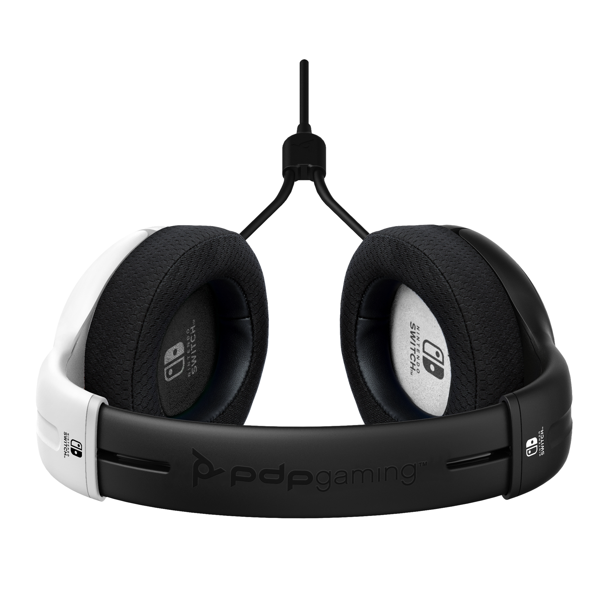 PDP LLC LVL40 Wired Stereo: Headset On-ear Gaming White Schwarz-Weiß 500-162-BW, Black 