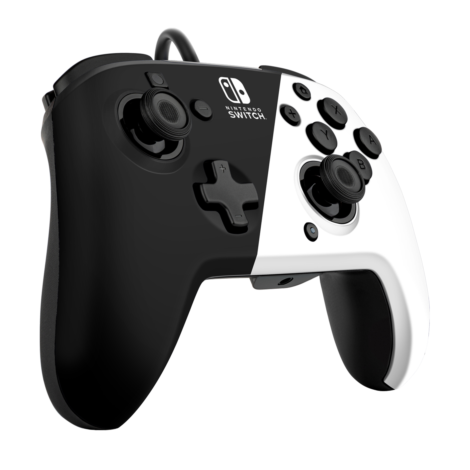 PDP LLC Switch Faceoff™ Black White Switch Lite, Nintendo Deluxe+ Audio für 500-134-BW Wired & Controller Nintendo OLED