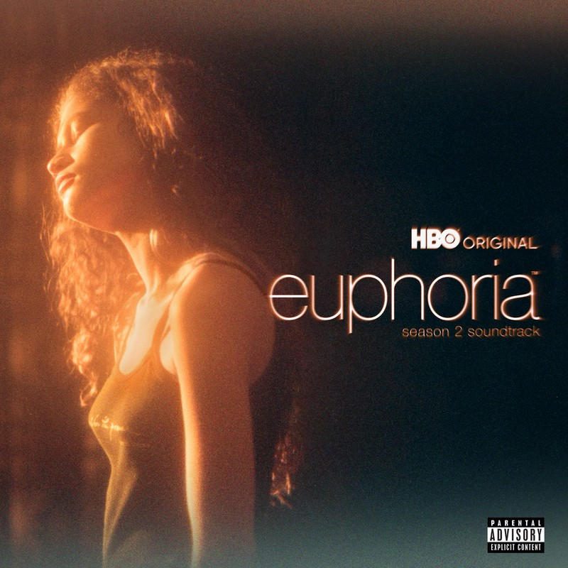 A 'Euphoria Season 2 Soundtrack' album borítója, egy nő profiljával.