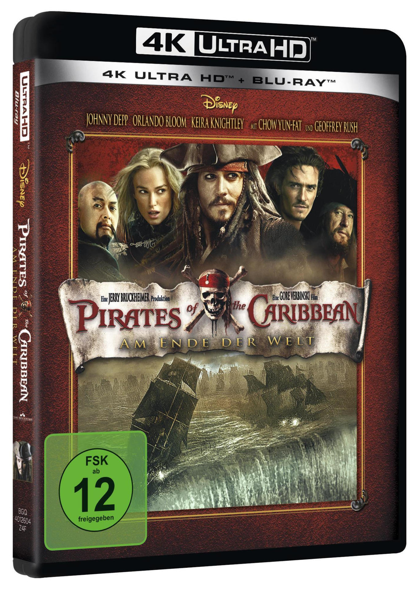 Pirates of the Caribbean Film, DVD-Cover, Johnny Depp, Meerblick.