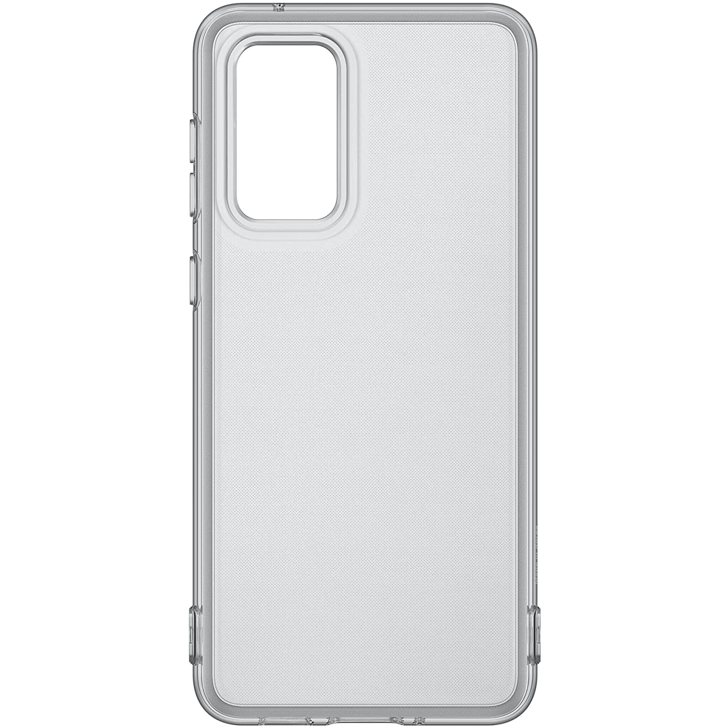 Funda transparente para teléfono con contorno del área de la cámara.