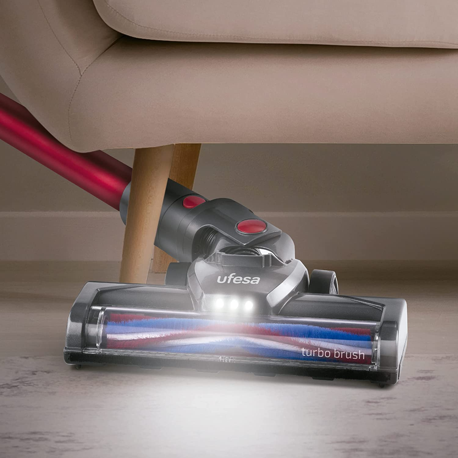 Aspirador escoba - Ufesa AE4829, Potencia 29.6 V, Autonomía 40 min, Negro