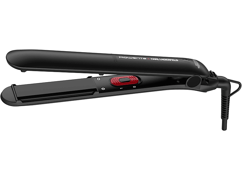 Rowenta SF161LF0 X Karl Lagerfeld Easyliss Glätteisen (Keramik, Temperaturstufen: bis 200°C, Schwarz und Rot)