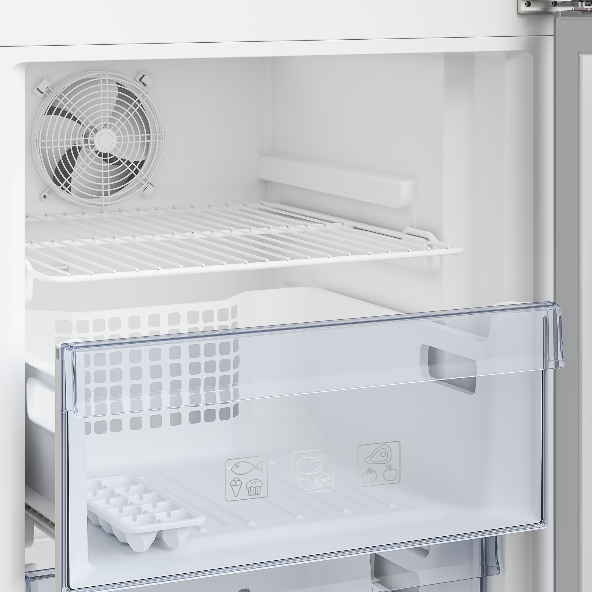 BEKO RCNA366K34WN Kühl- Gefrierkombination (F, 324 l, 1852 mm hoch, Standgerät, No Frost (verminderte Eisbildung), Weiß)