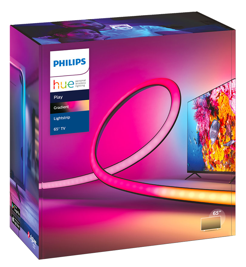 Philips Hue Play Gradient Lightstrip doboz a termék bemutatásával.