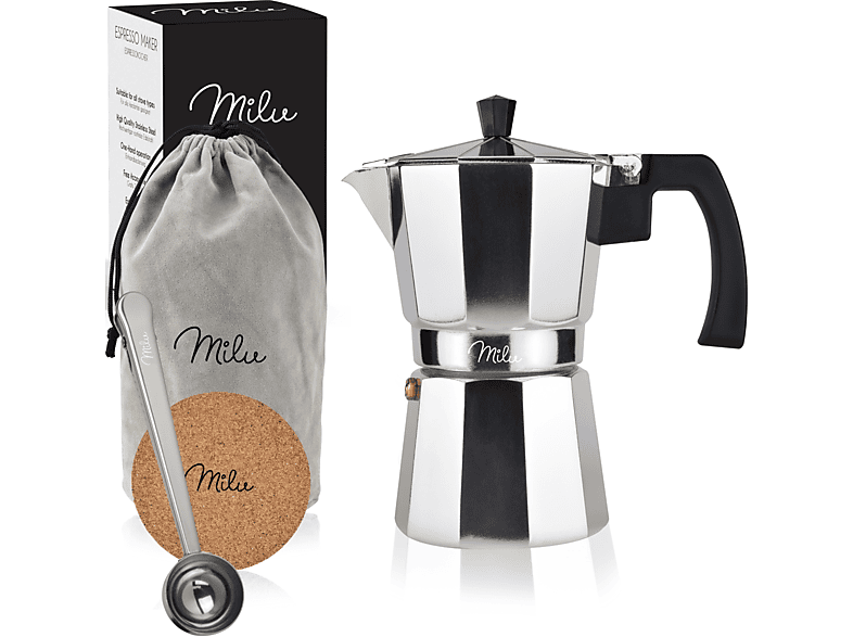MILU 5047 ALU 5-tlg. Set Espressokocher Silber