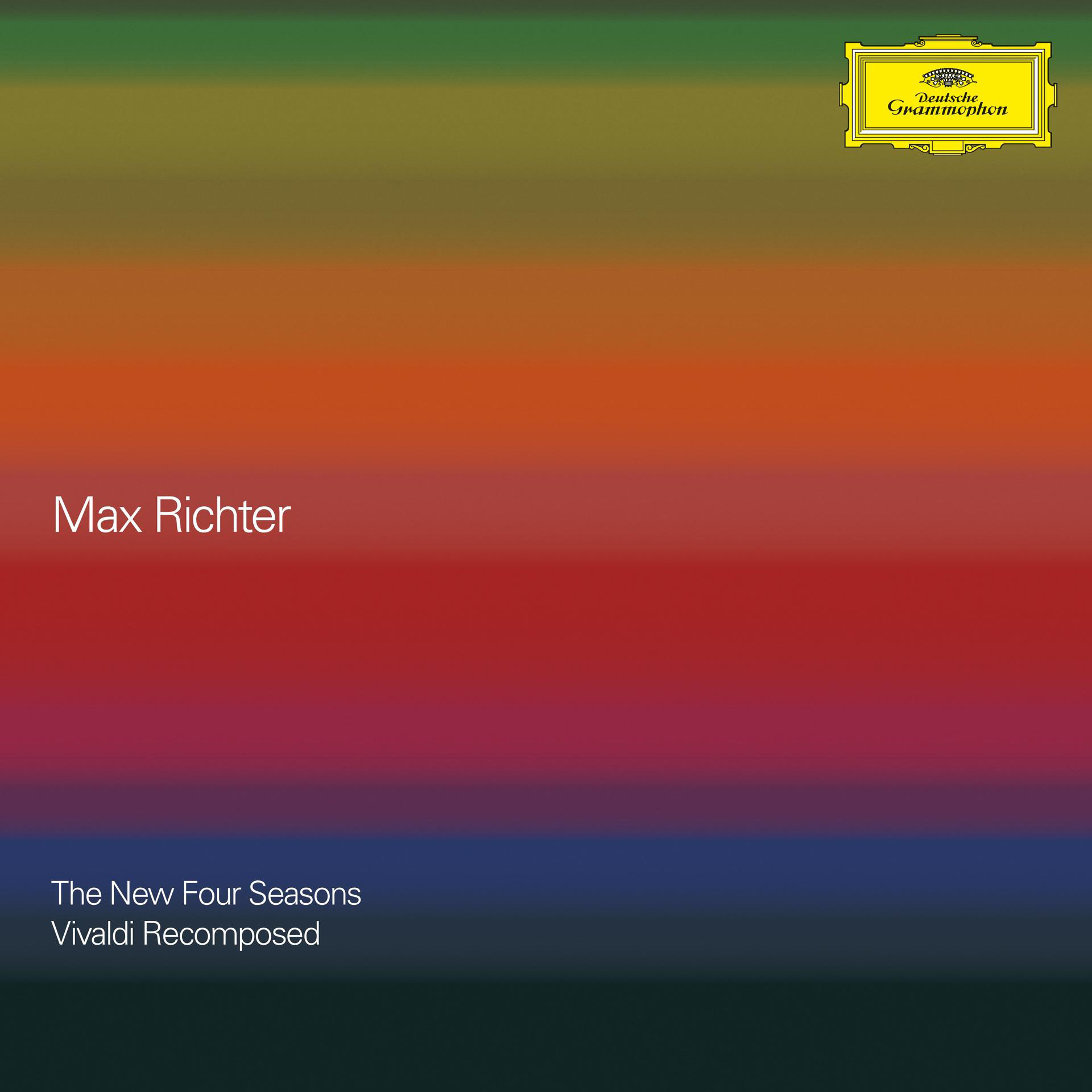 Albumcover mit buntem Hintergrund. Max Richter und Albumtitel sind sichtbar.