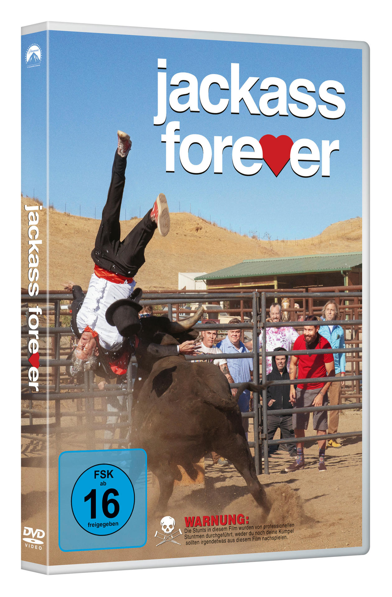 DVD-Cover: Ein Mann bei einem Bullenreitunfall.