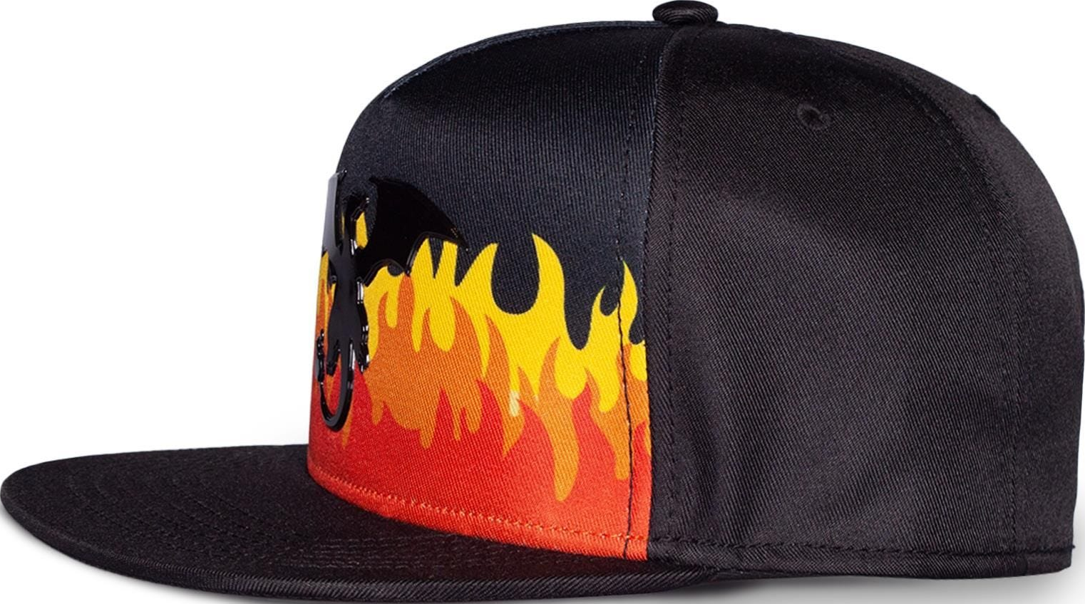 DIFUZED Pokemon - Dracaufeu Snapback - casquette (Noir/Orange/Rouge)