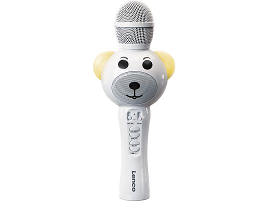 LENCO BMC-060WH - Microphone Karaoke (Blanc)