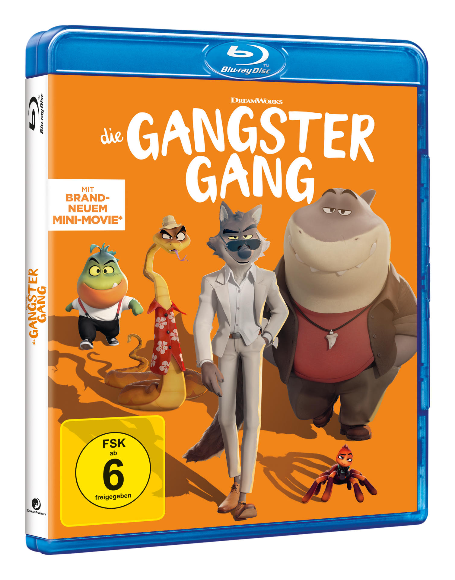 Blu-ray-Disc des Films The Gangster Gang mit Zeichentrickfiguren auf dem Cover.