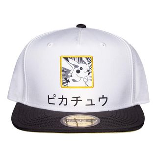 DIFUZED Pokémon - Snapback Pikachu - casquette (Blanc/Noir/Jaune)