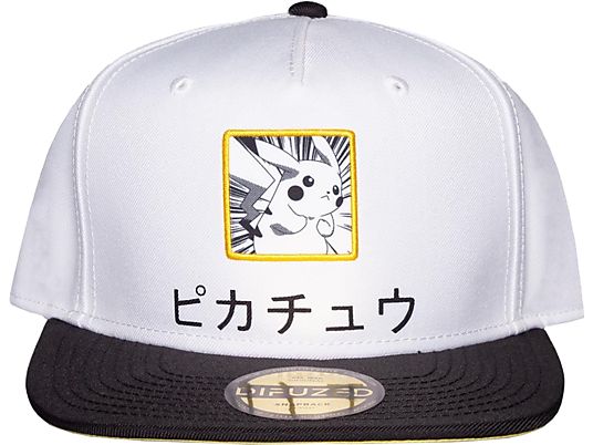 DIFUZED Pokémon - Snapback Pikachu - casquette (Blanc/Noir/Jaune)