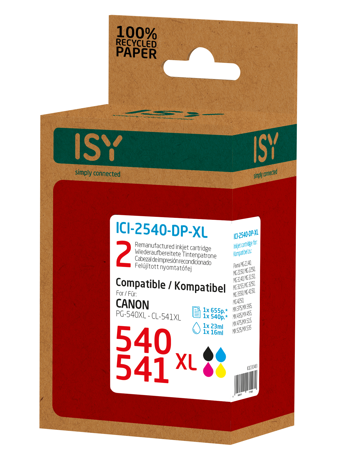 ISY Canon PG-540XL + CL-541XL utángyártott tintapatron csomag (ICI2540DPXL)