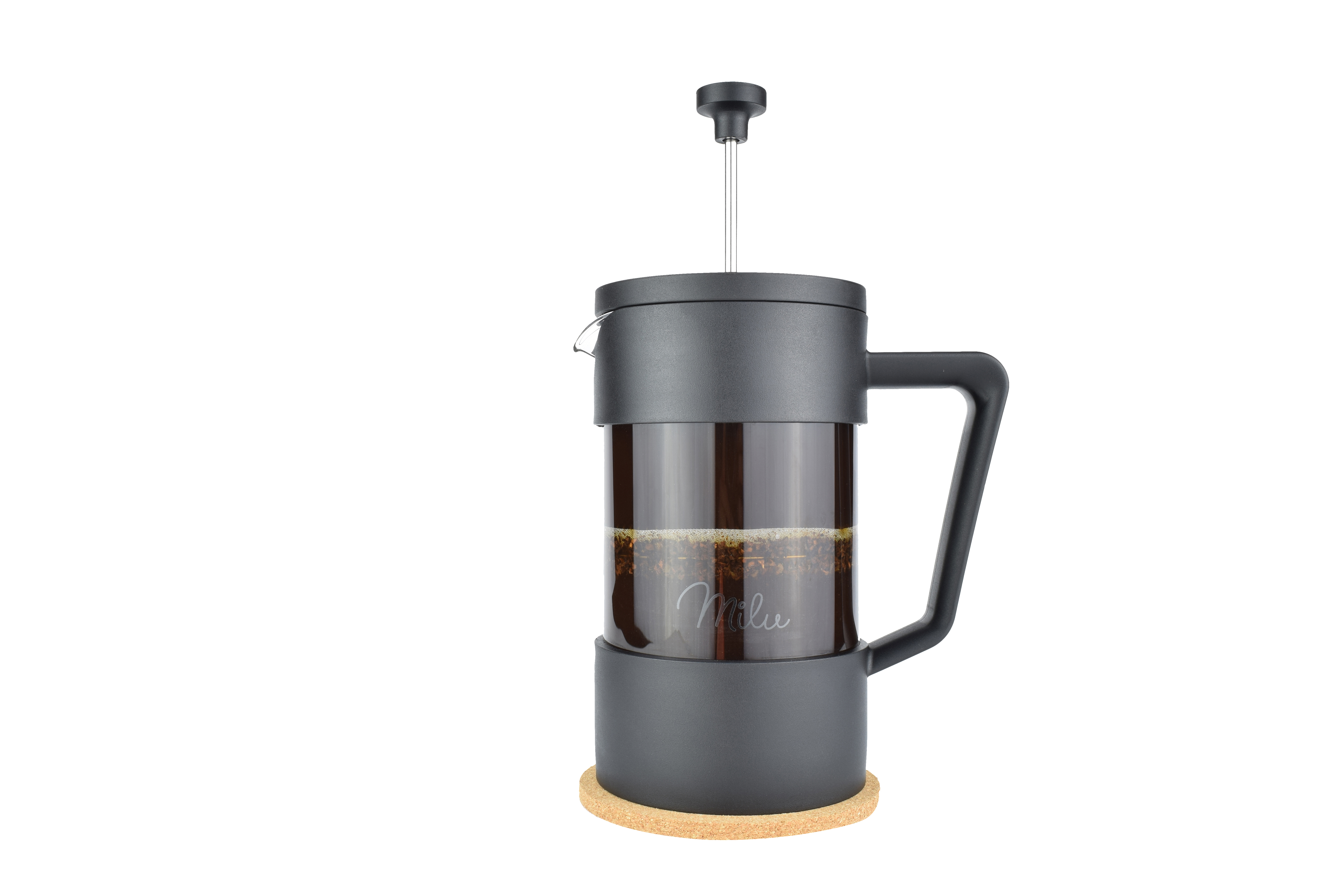 French Press-Set 4-tlg. 5078 Schwarz/Transparent MILU Kaffeebereiter