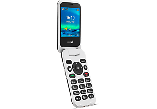DORO 6821 Mobiltelefon med tydliga knappar, kamera och färgskärm - Svart/Vit