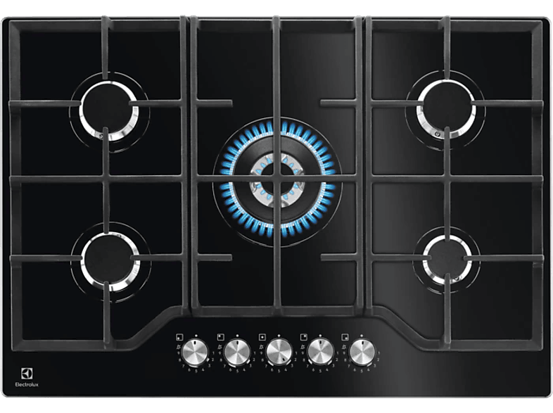 ELECTROLUX KGG75362K Beépíthető gáz főzőlap, 75 cm, WOK égőfej