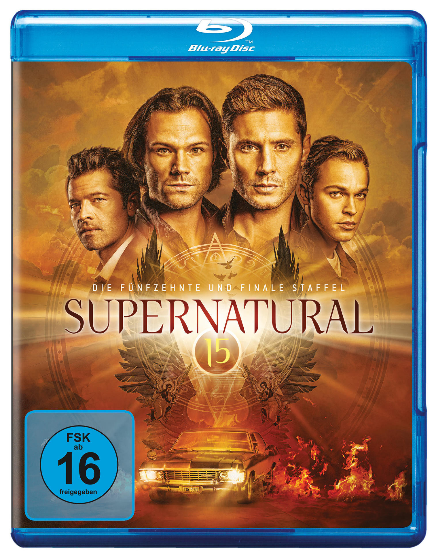 Supernatural: Die fünfzehnte und letzte Staffel Blu-ray-Disc-Cover.