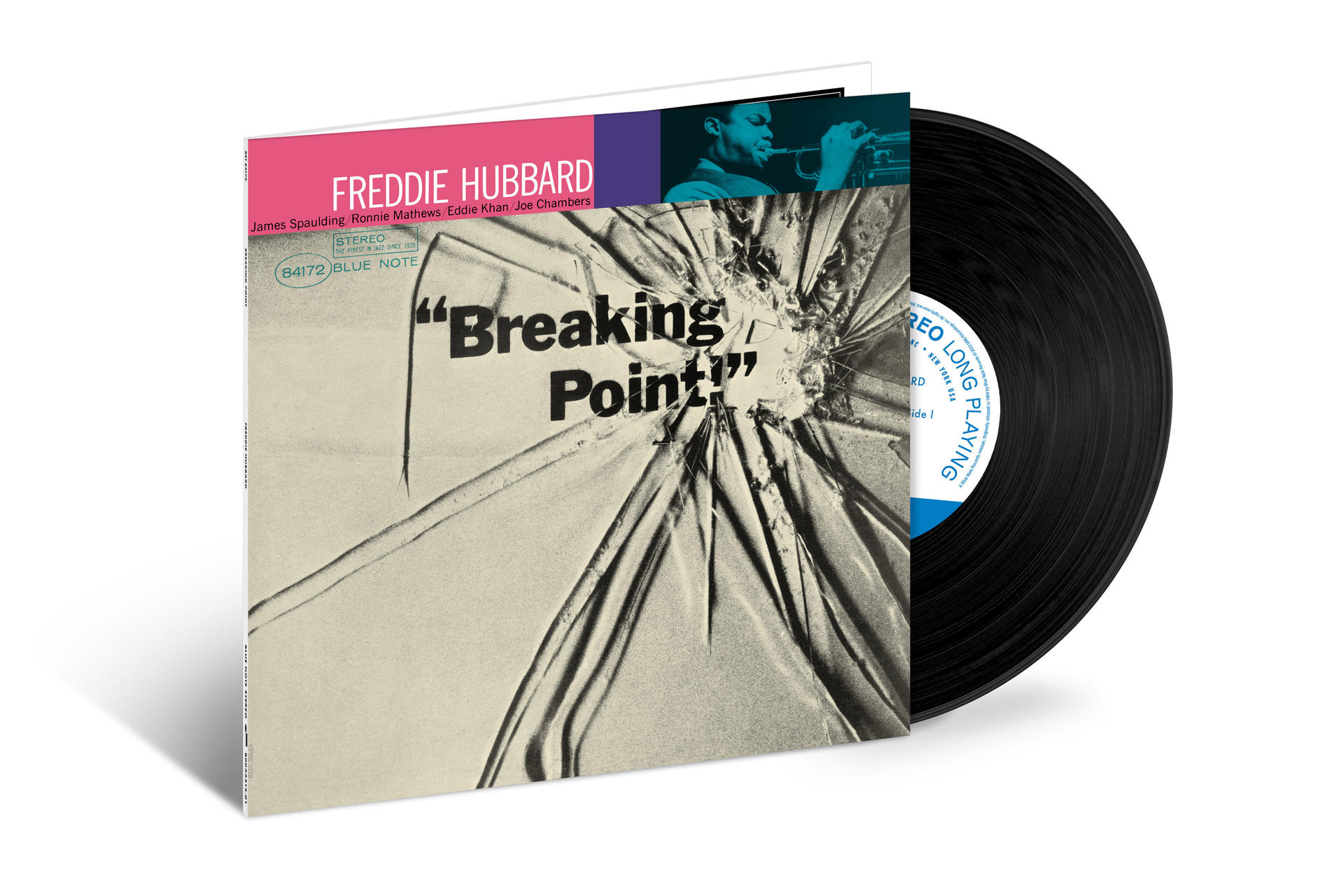 Vinil lemez borítóval. A borító fehér és rózsaszín, törött üveg hatással. Freddie Hubbard album.