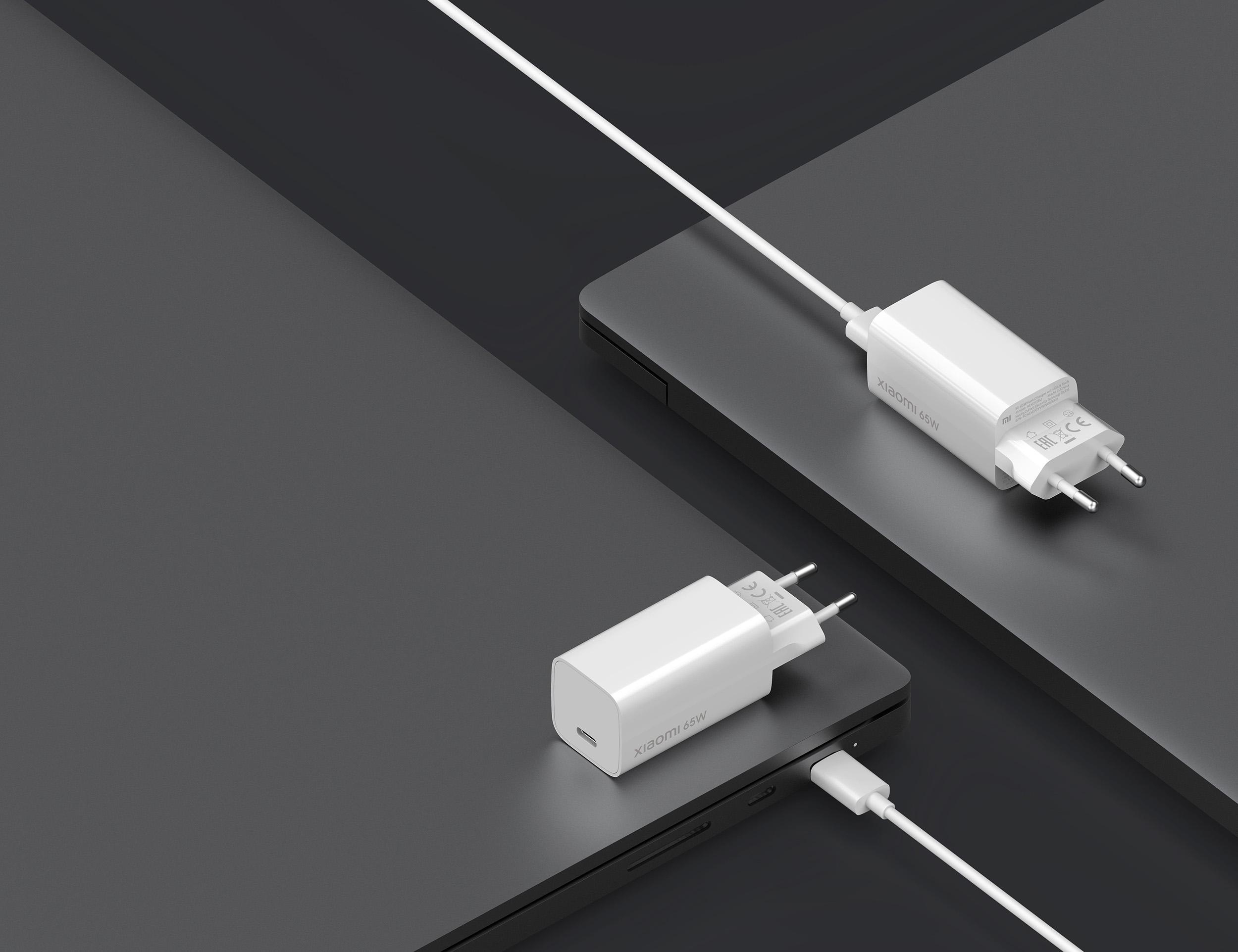 XIAOMI Mi 65W Fast Charger mit GaN Tech Ladegerät universal, 100-240 Volt, White