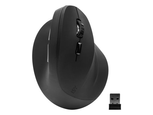 ISY IEM-1000-1 - Mouse wireless ergonomico a 6 pulsanti (Nero)