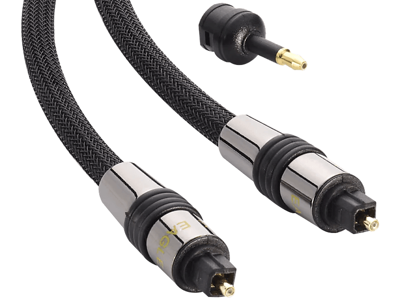 EAGLE CABLE 100821007 Deluxe Optikai kábel, 3,5 mm-es jack adapterrel, 0,75 m