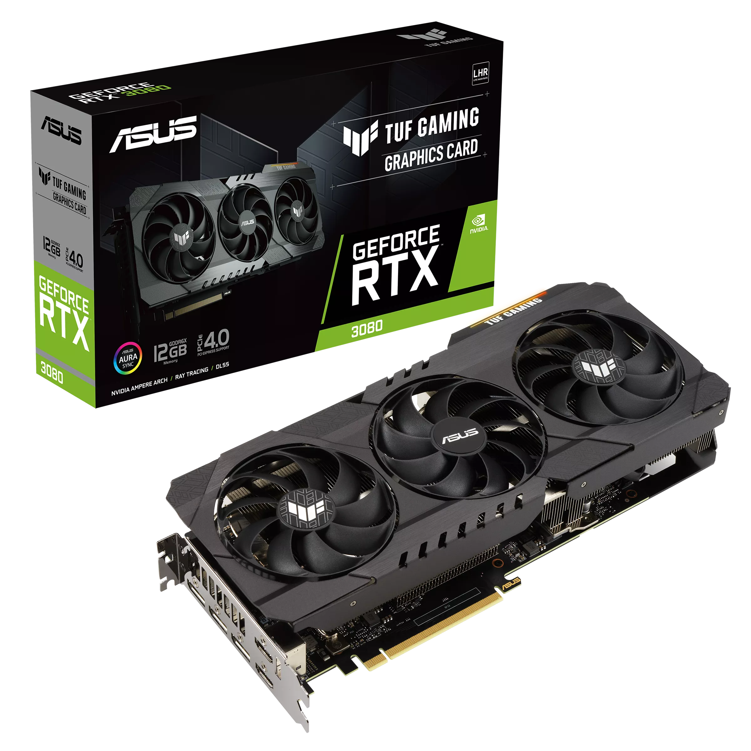 ASUS Geforce Tuf RTX3080 O12G 12GB GDDR6X 384bit 1815MHz OC 2xHDMI 3xDP RGB Gaming Ekran Kartı