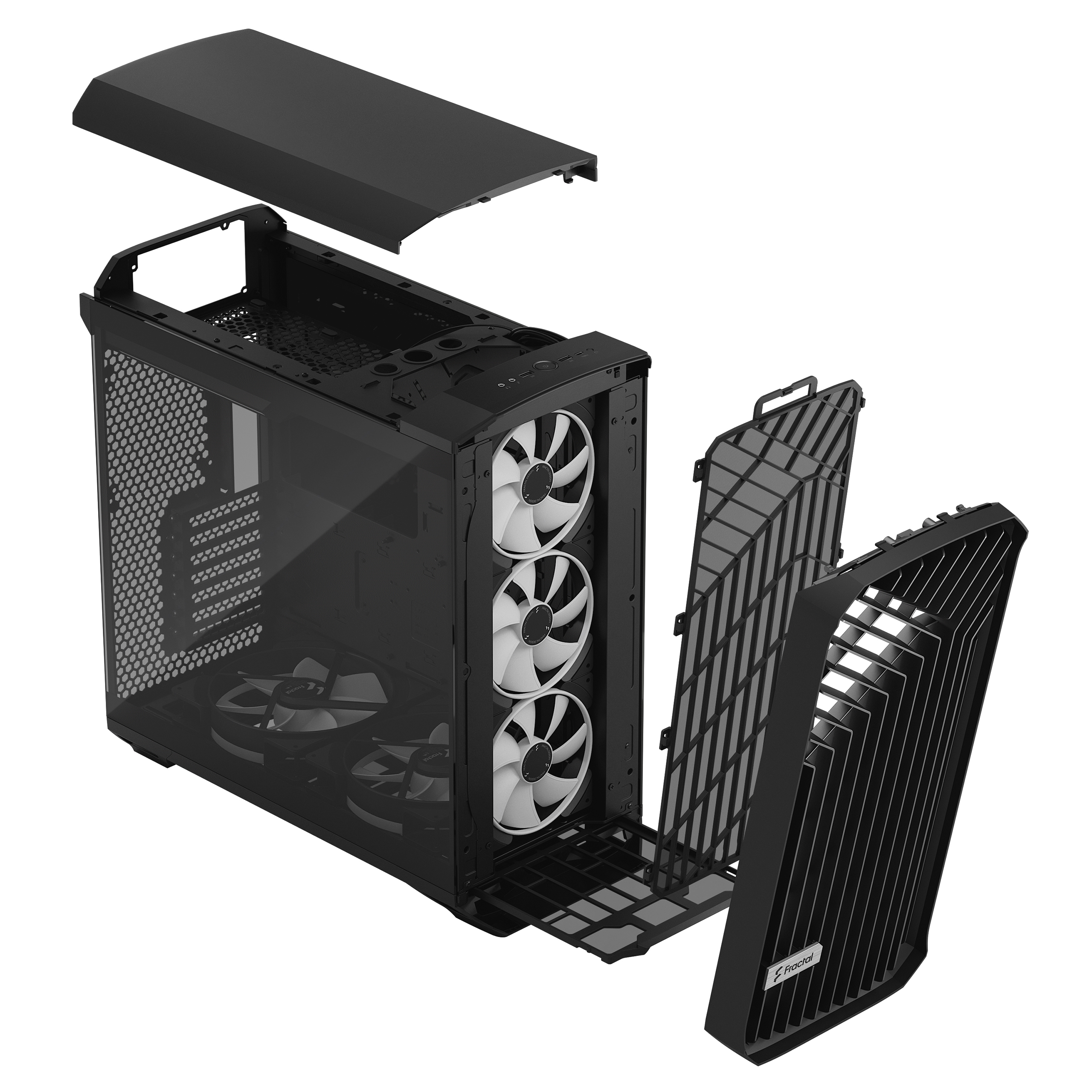 FRACTAL DESIGN Torrent Black RGB PC-Gehäuse, Schwarz