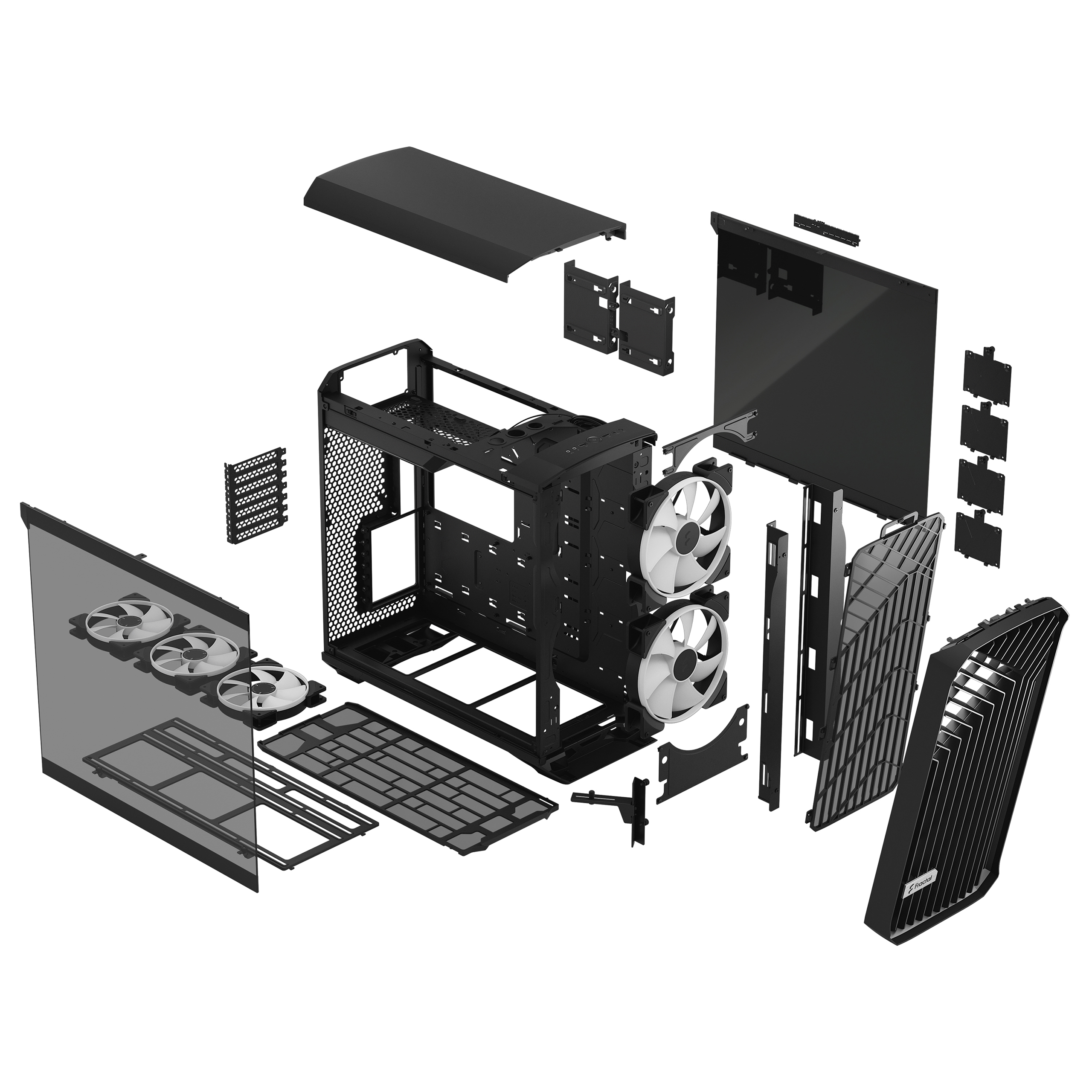 FRACTAL DESIGN Torrent Black RGB PC-Gehäuse, Schwarz