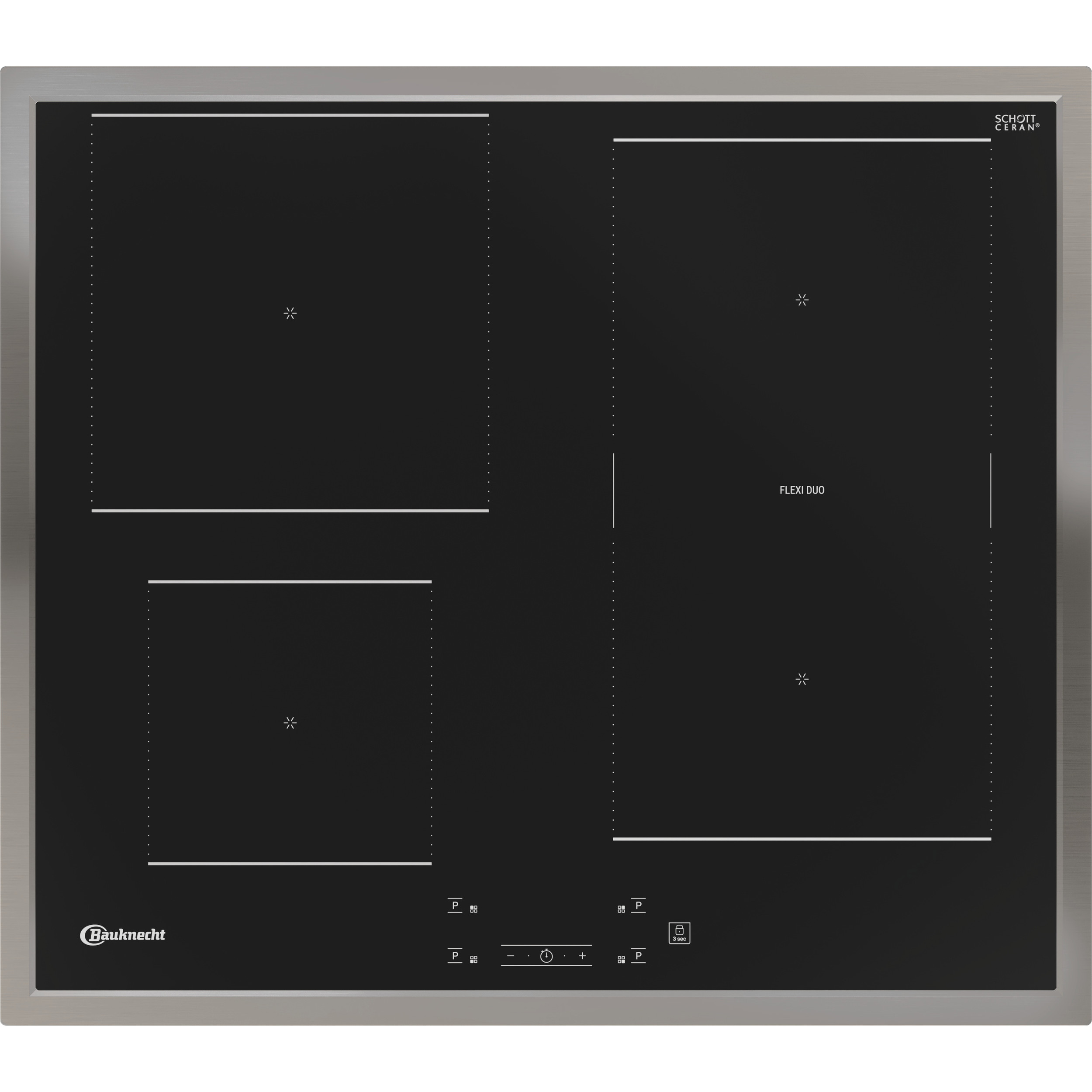 BAUKNECHT HEKO F300, Einbauherdset (Induktionskochfeld, A+, 65 l)