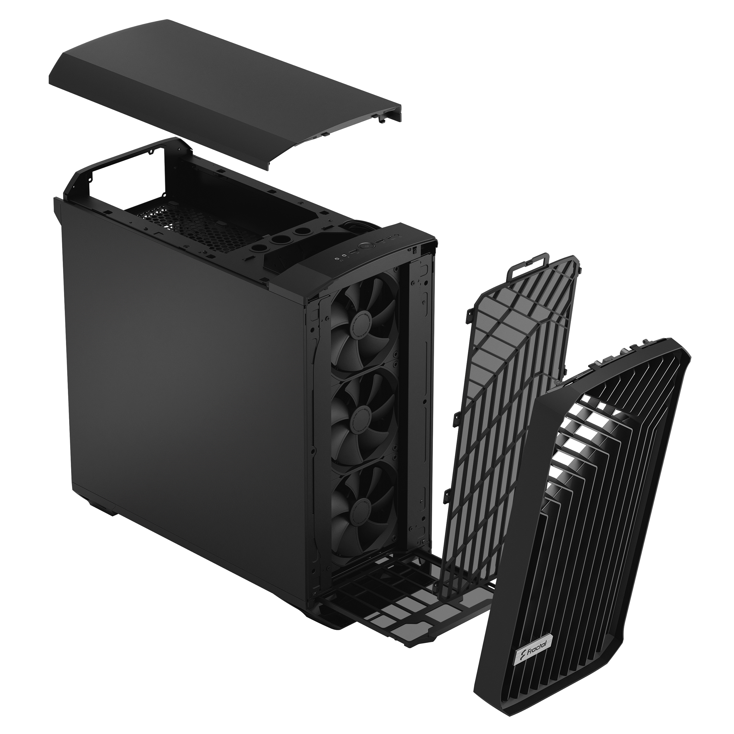 FRACTAL DESIGN Torrent Black solid PC-Gehäuse, Schwarz