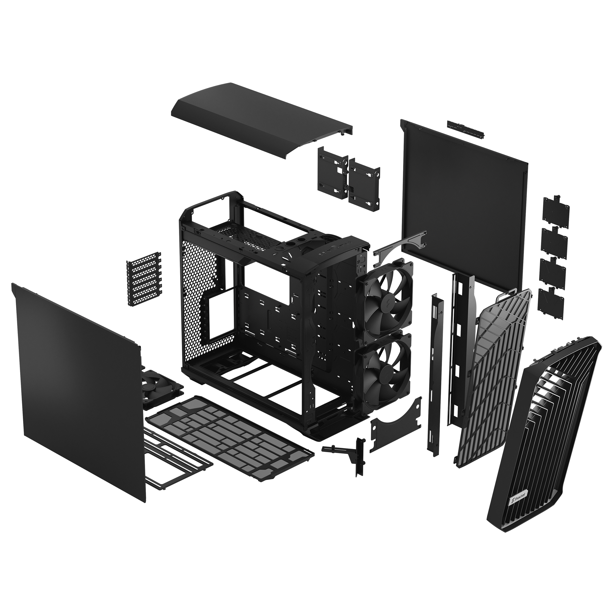 FRACTAL DESIGN Torrent Black solid PC-Gehäuse, Schwarz