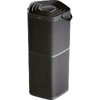 AEG AX91-404DG  Luftreiniger Dunkelgrau (28 Watt, Raumgröße: 221 m³, Vorfilter, antibakterielle Schicht, E12, Aktivkohlefilter, Ionisation)