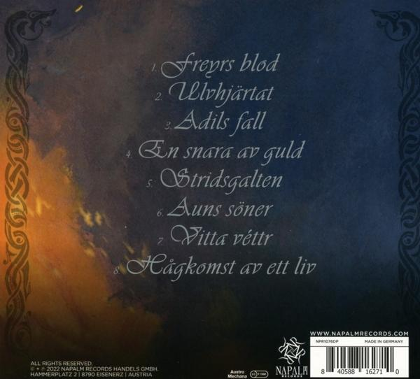 Albumcover mit Titeln in Listenform. Hintergrund zeigt einen Himmel mit Wolken.