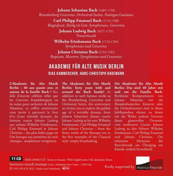 Akademie Für Alte Musik Berlin, Rias Kammerchor - The Bach Dynasty (40 Jahre Akamus)  - (CD)