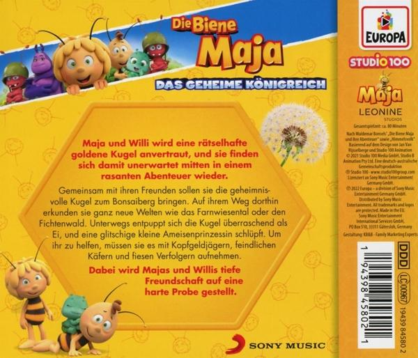 Rückseite einer deutschen DVD von 'Die Biene Maja'.