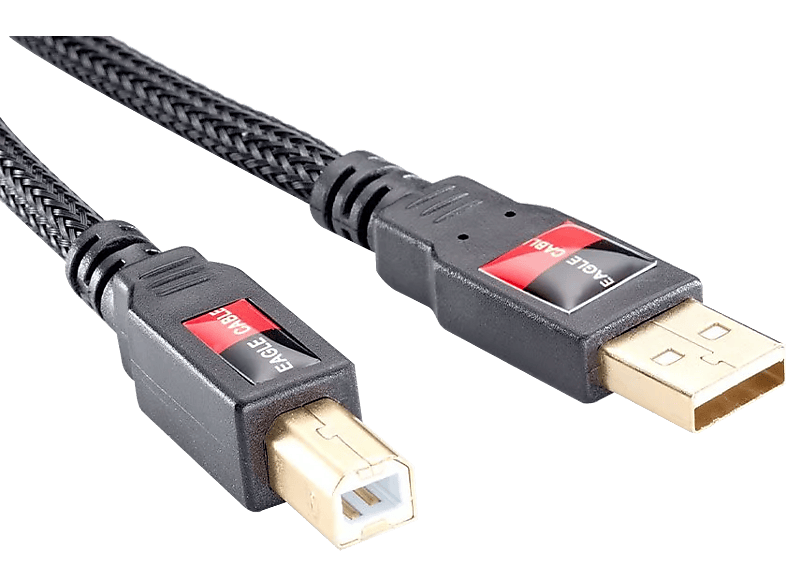 EAGLE CABLE 10060008 Deluxe USB 2.0 A - B kábel, 0,8 m